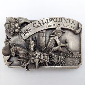 1985 California Belt Buckle Commemorative Vintage